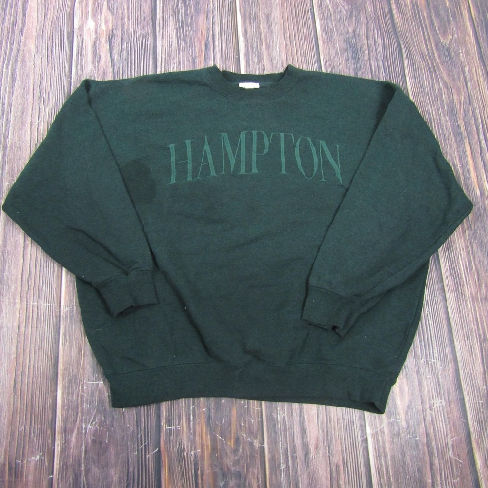 Reflex Sweatshirt Mens Large‎ Green Hampton Graphic Crewneck Fleece Pullover
